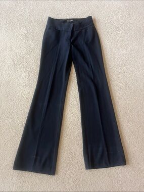 Express Blue Boot-Cut Dress Pants